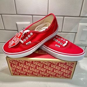 Women’s Authentic Red/White Van’s